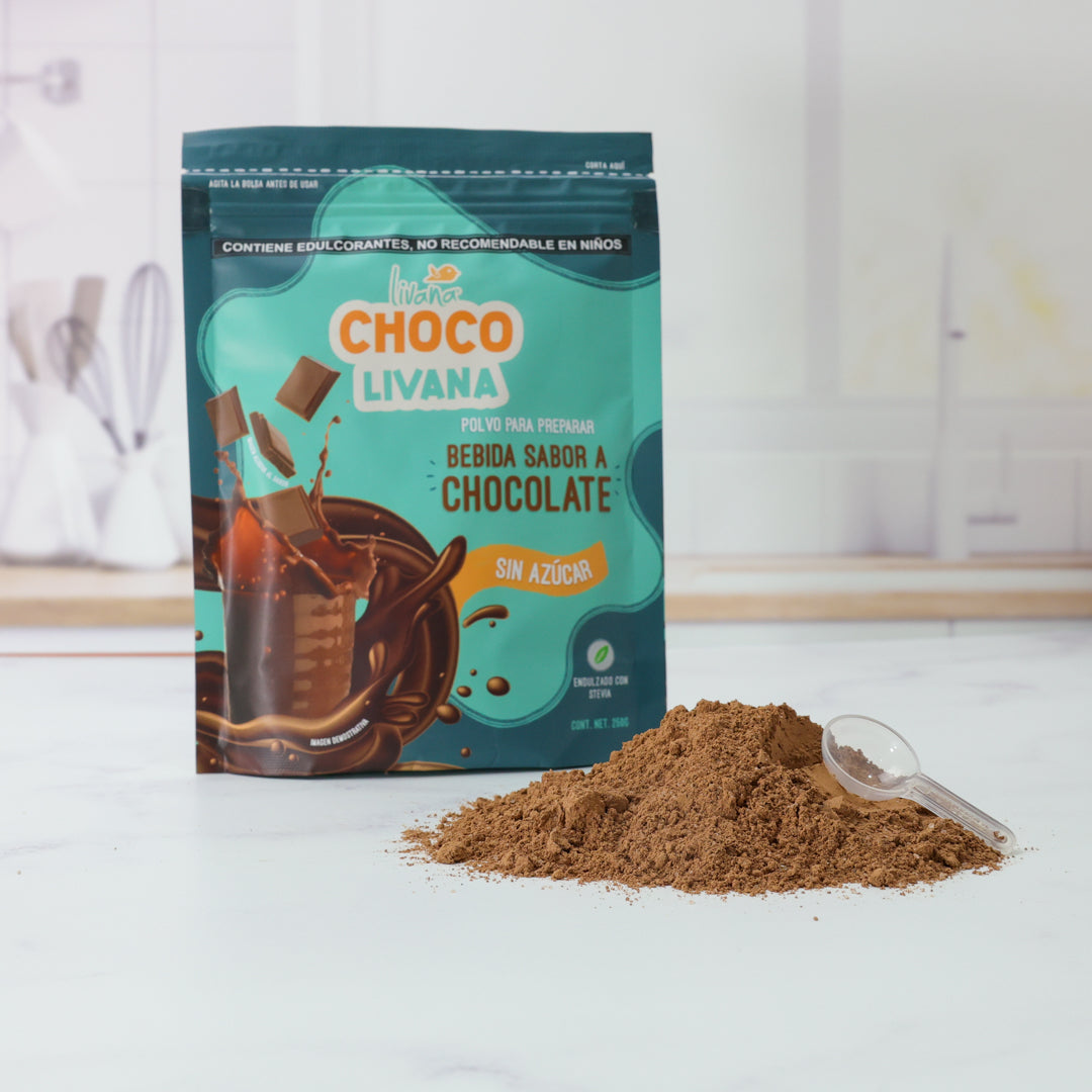 3 PACK - CHOCOLIVANA® POLVO A BASE DE COCOA, SIN AZÚCAR, 500 GRAMOS