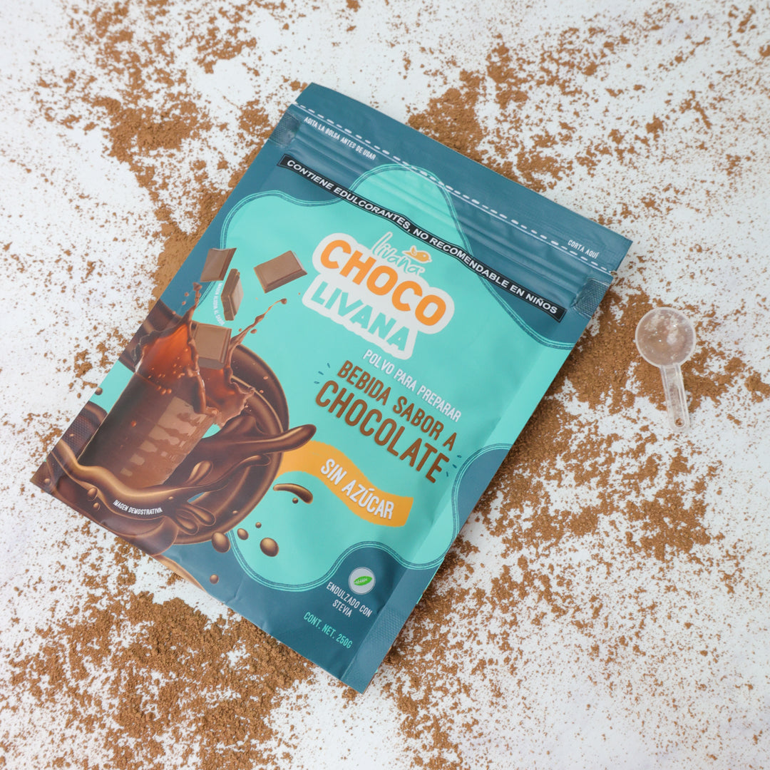 3 PACK - CHOCOLIVANA® POLVO A BASE DE COCOA, SIN AZÚCAR, 500 GRAMOS