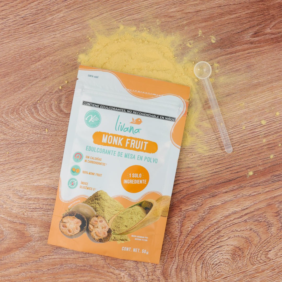 3 PACK - MONK FRUIT 100% PURO, 50 GRAMOS