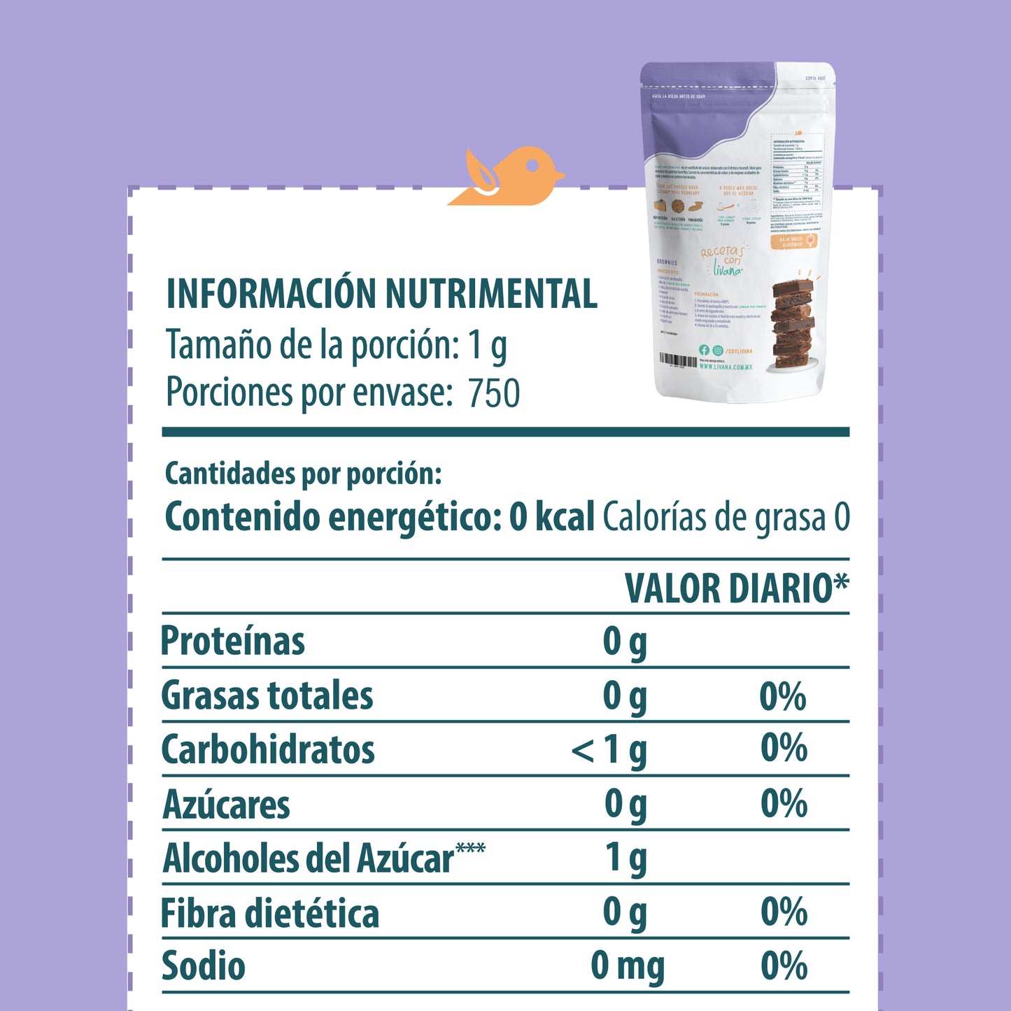LIVANA® PARA HORNEAR, 750 GRAMOS