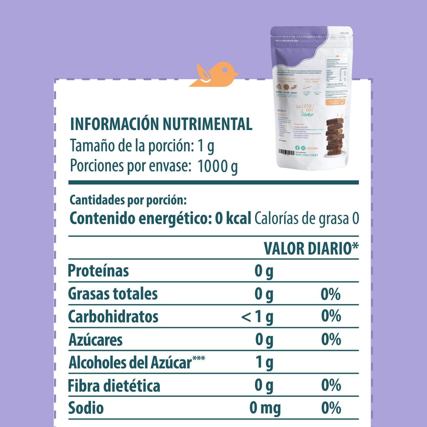 3 PACK - LIVANA® PARA HORNEAR, 1 KILO