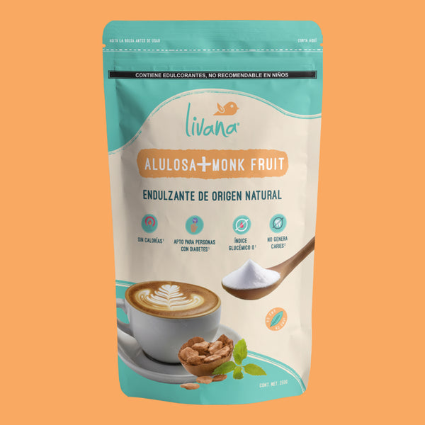LIVANA® ALULOSA + MONK FRUIT, 250 GRAMOS