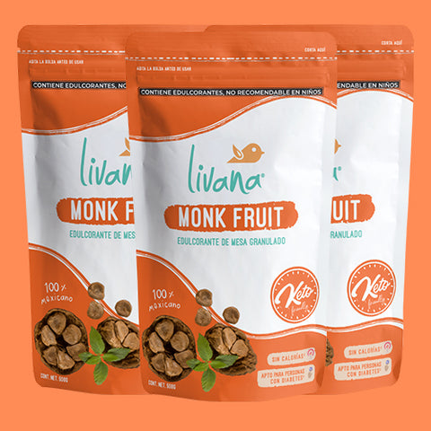 3 PACK - LIVANA® MONK FRUIT, 500 GRAMOS