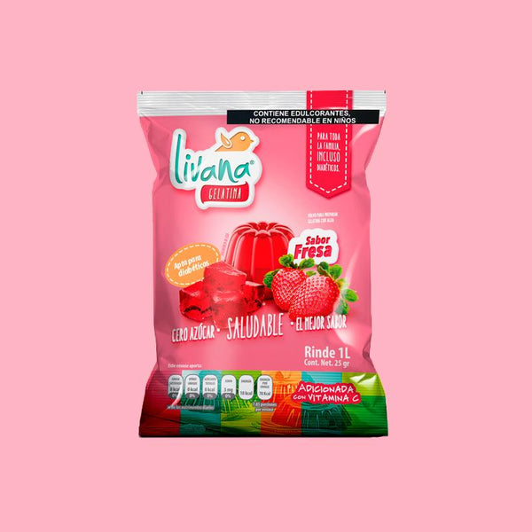 LIVANA® GELATINA MIX SURTIDO, 25 PIEZAS
