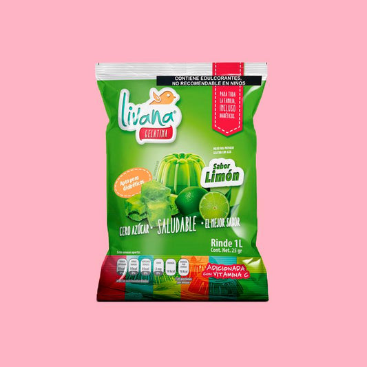 LIVANA® GELATINA DE LIMÓN, RINDE 1 LT.